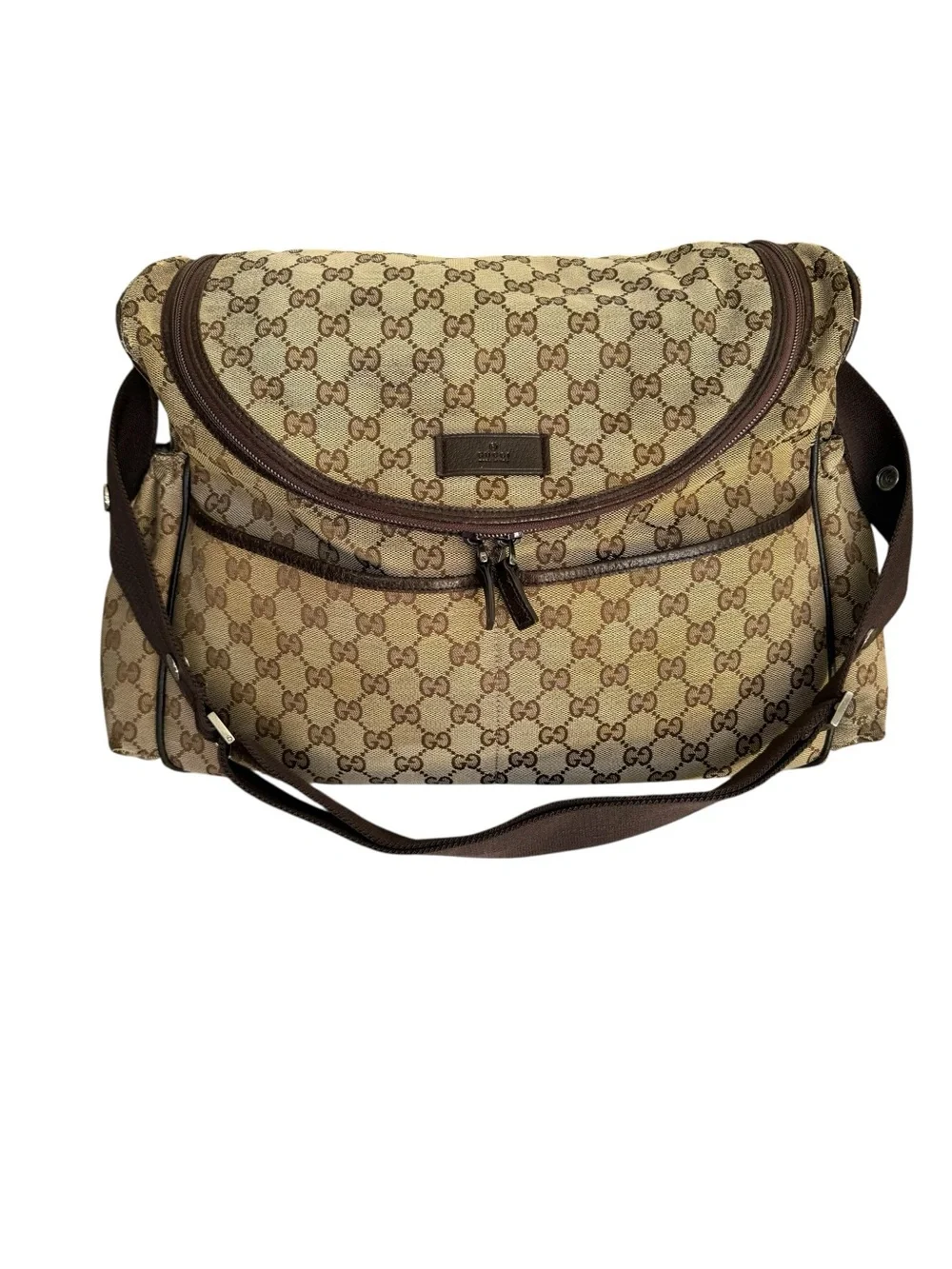GUCCI GG Canvas Monogram Diaper Baby Bag